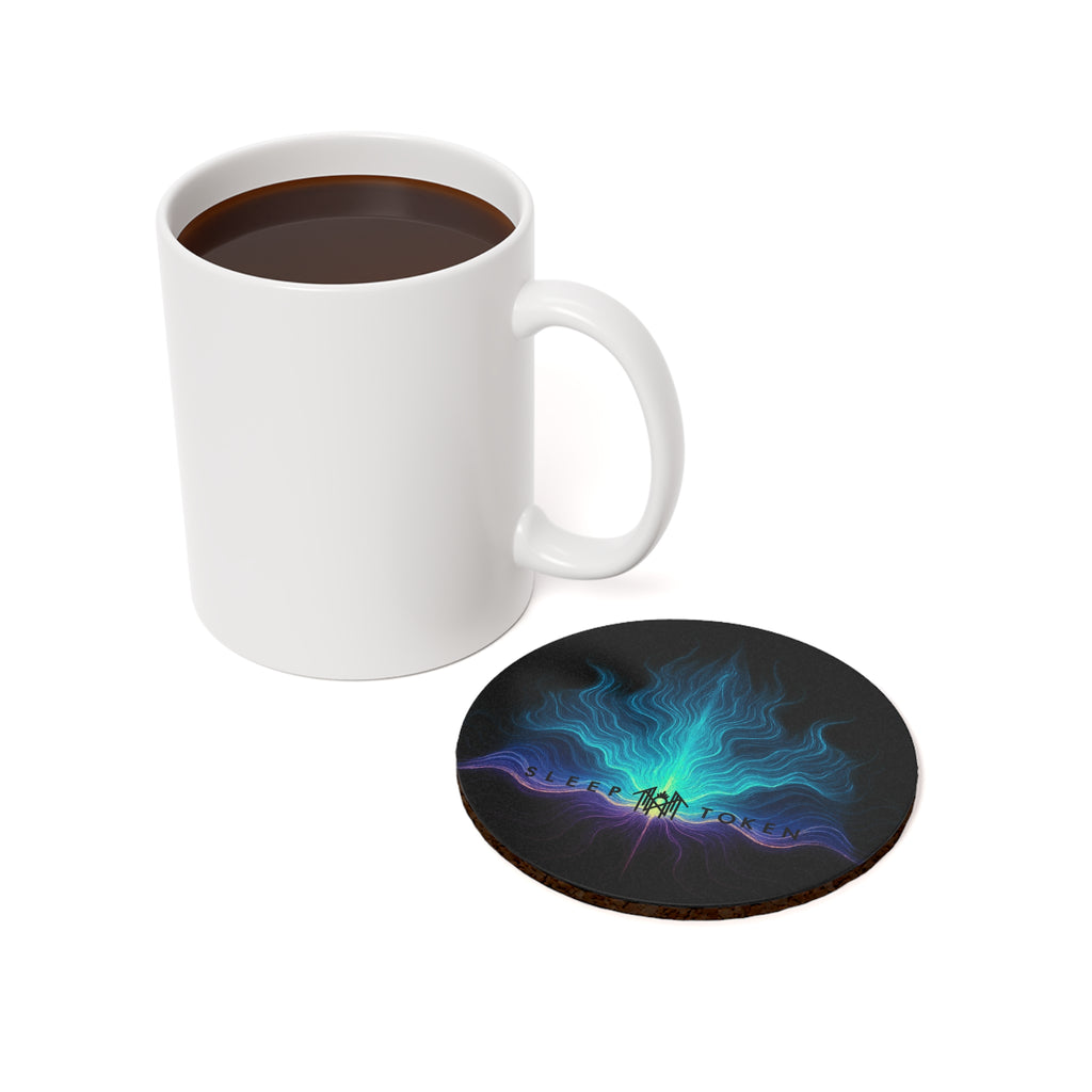 Sleep T Spectral Devotion: Infinite Baths Coaster | Unique Drink Coaster, Gift for Music Lovers, Home Decor, Housewarming Gift, Band Merchandise
