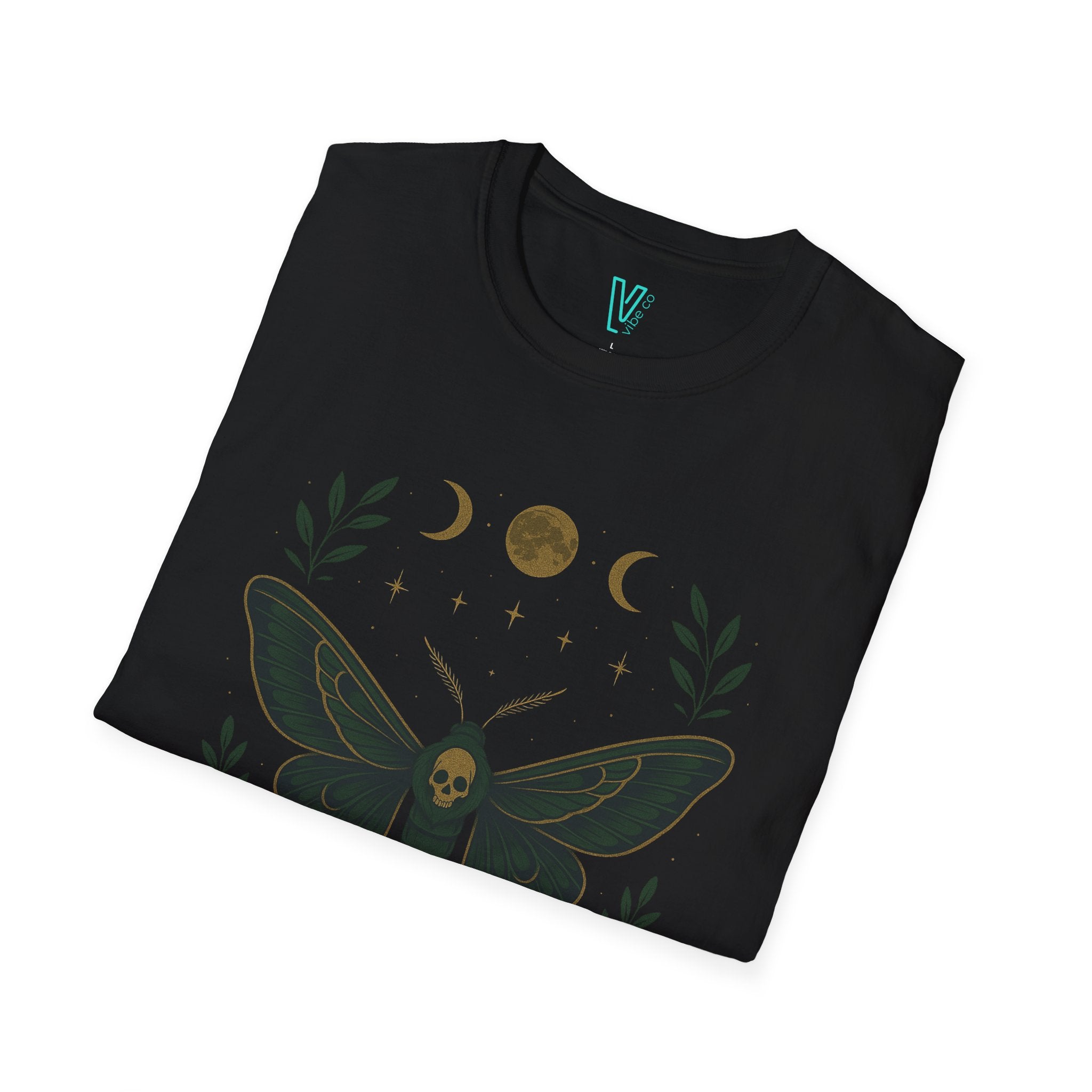 Mystical Moth T-Shirt, Dark Aesthetic Tee, Moon Phases Shirt, Nature Lover Gift, Alternative Fashion Top