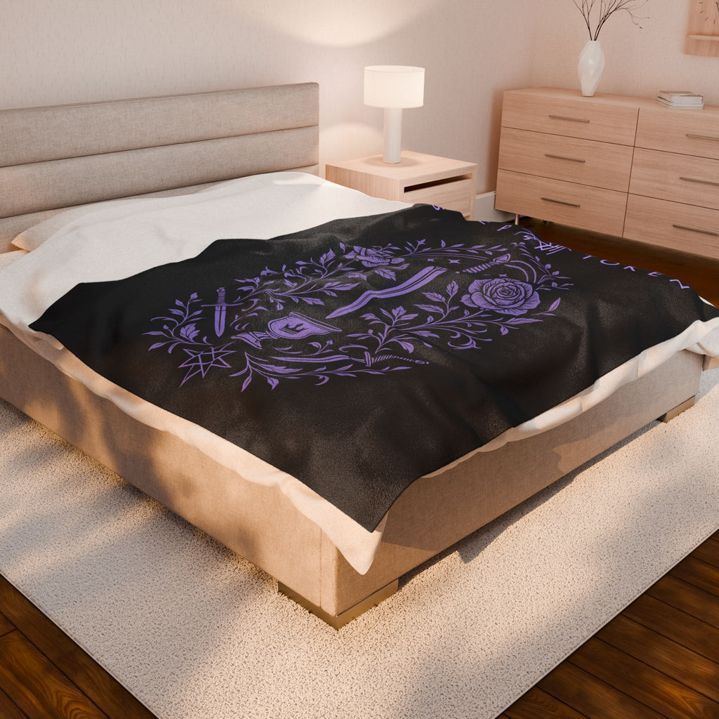 Sleep T Plush Blanket | Cozy Home Decor, Fan Gift, Soft Throw for Autumn Nights, Halloween Decor, Unique Present
