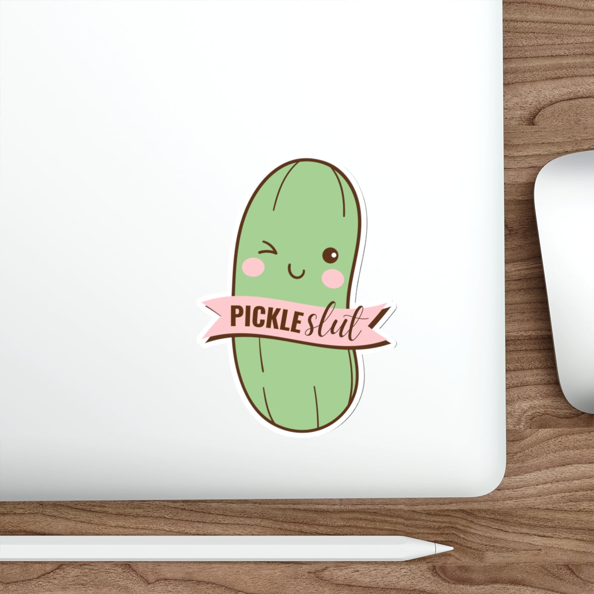 Pickle Slut Die-Cut Stickers | Cute Laptop Decor, Fun Gift for Foodies, Stickers for Water Bottles, Quirky Home Decor