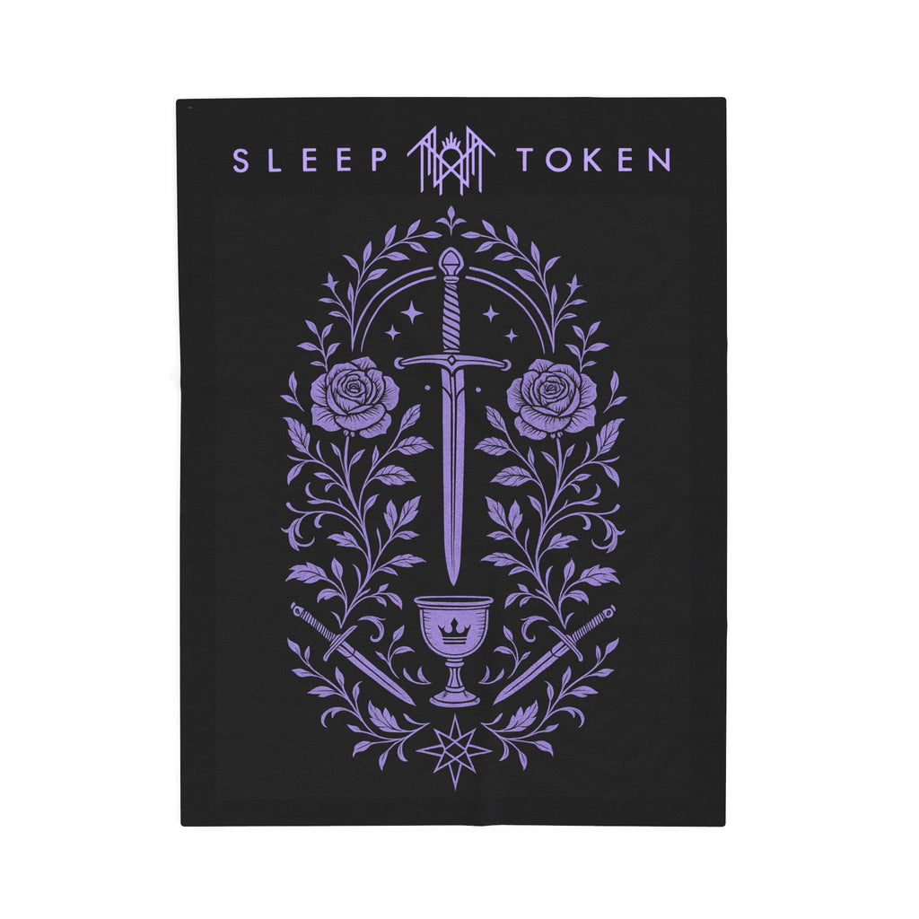 Sleep T Plush Blanket | Cozy Home Decor, Fan Gift, Soft Throw for Autumn Nights, Halloween Decor, Unique Present