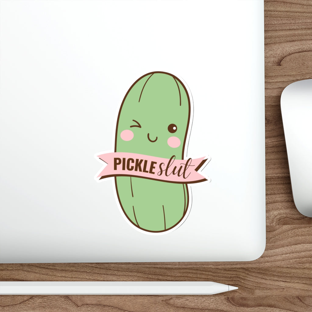 Pickle Slut Die-Cut Stickers | Cute Laptop Decor, Fun Gift for Foodies, Stickers for Water Bottles, Quirky Home Decor