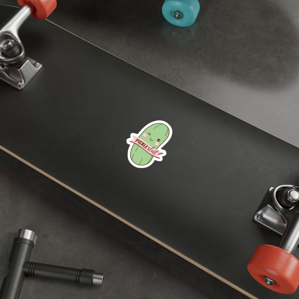 Pickle Slut Die-Cut Stickers | Cute Laptop Decor, Fun Gift for Foodies, Stickers for Water Bottles, Quirky Home Decor
