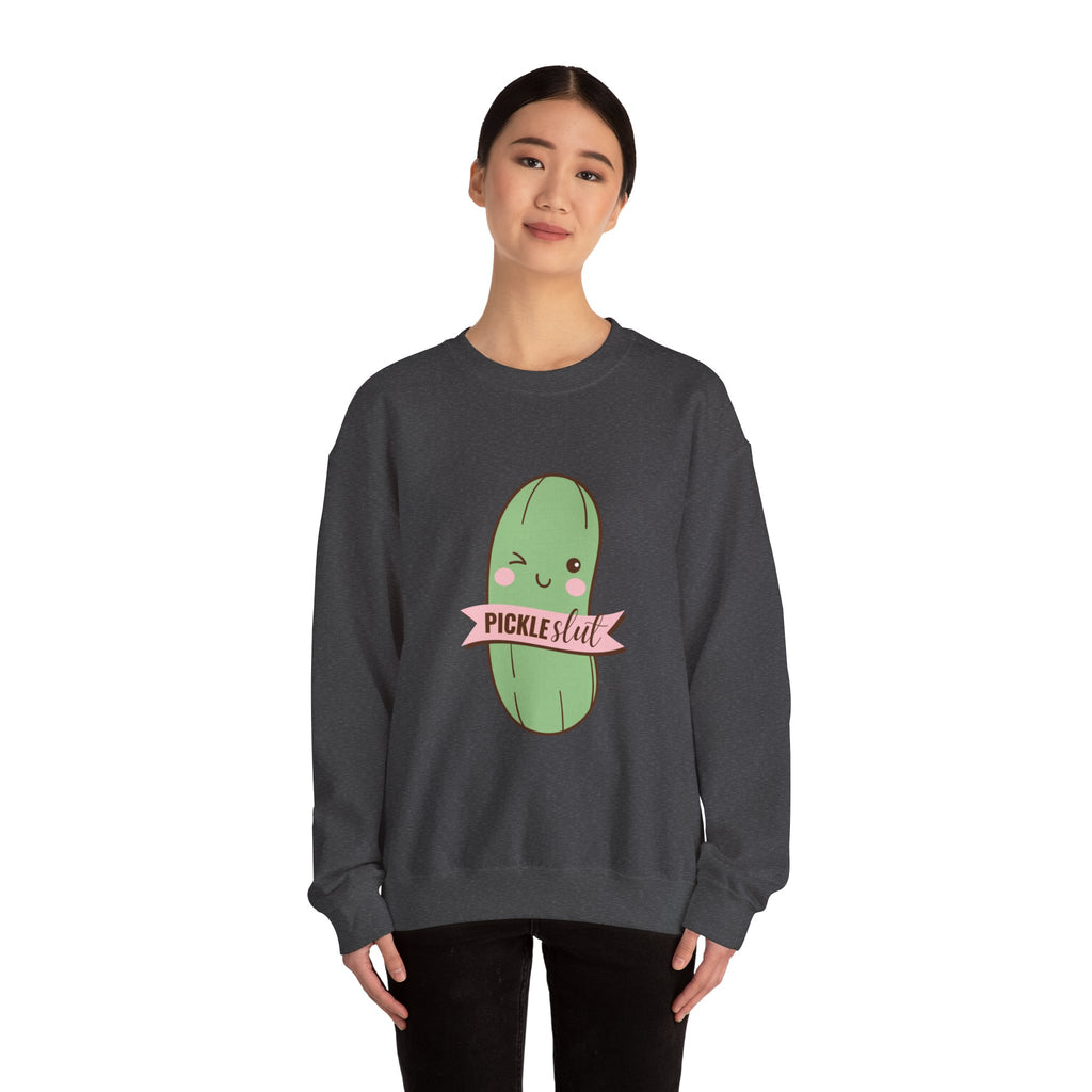 Pickle Lover Crewneck Sweatshirt, Cute Gifting for Foodies, Unisex Funny Sweatshirt, Quirky Casual Wear, Ideal for Birthdays