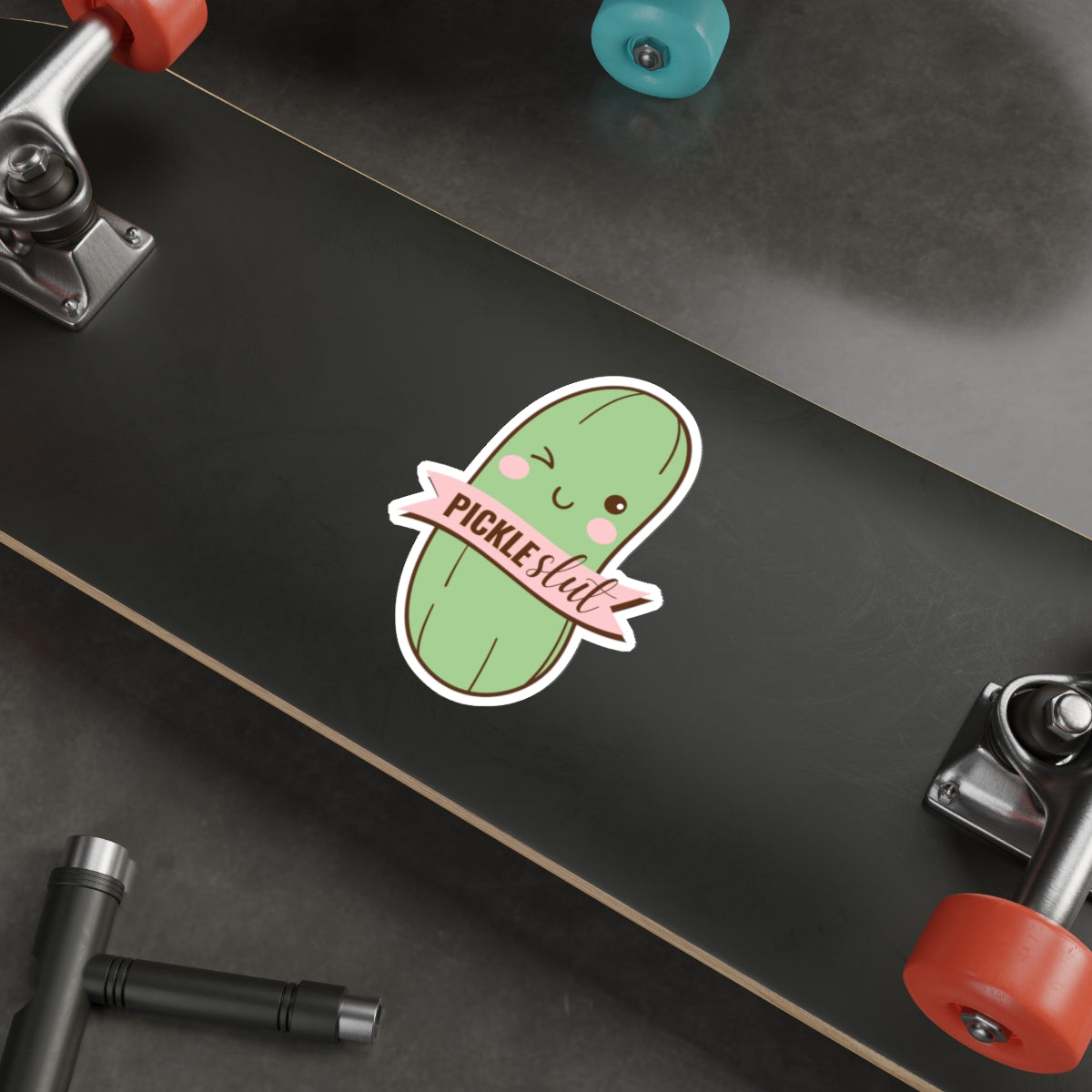 Pickle Slut Die-Cut Stickers | Cute Laptop Decor, Fun Gift for Foodies, Stickers for Water Bottles, Quirky Home Decor