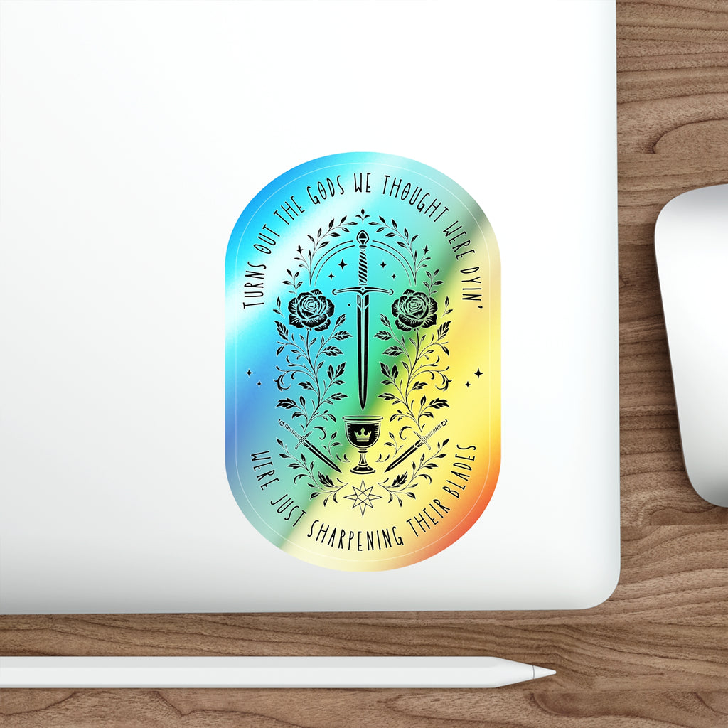 Sharpening Their Blades – Sticker (Rainbow Holo Look)