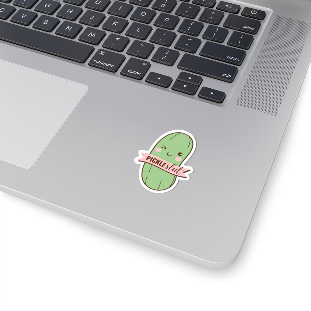 Cute Pickle Slut Kiss-Cut Stickers, Fun Laptop Decals, Kawaii Cucumber Stickers, Unique Gifts for Veggie Lovers, Playful Accessories