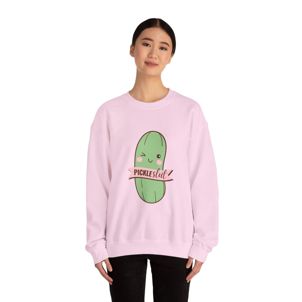 Pickle Lover Crewneck Sweatshirt, Cute Gifting for Foodies, Unisex Funny Sweatshirt, Quirky Casual Wear, Ideal for Birthdays