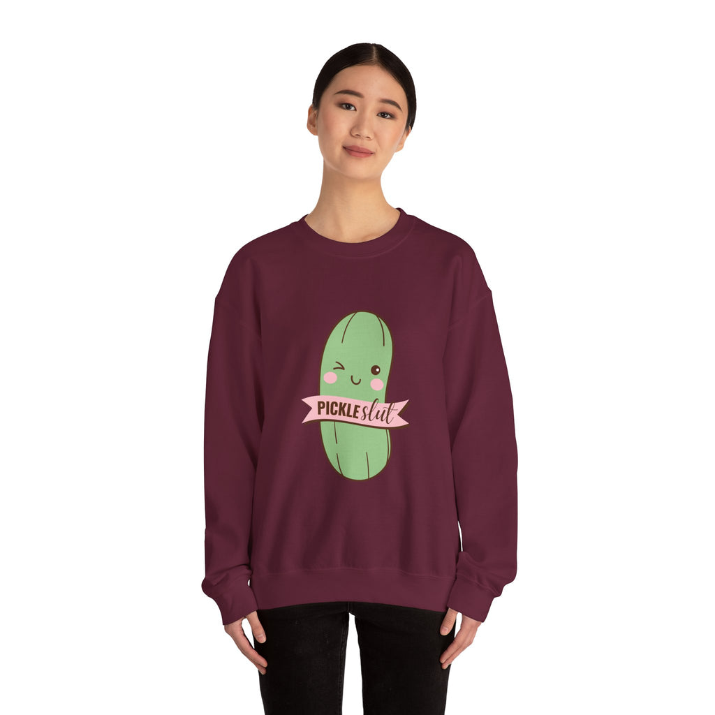Pickle Lover Crewneck Sweatshirt, Cute Gifting for Foodies, Unisex Funny Sweatshirt, Quirky Casual Wear, Ideal for Birthdays