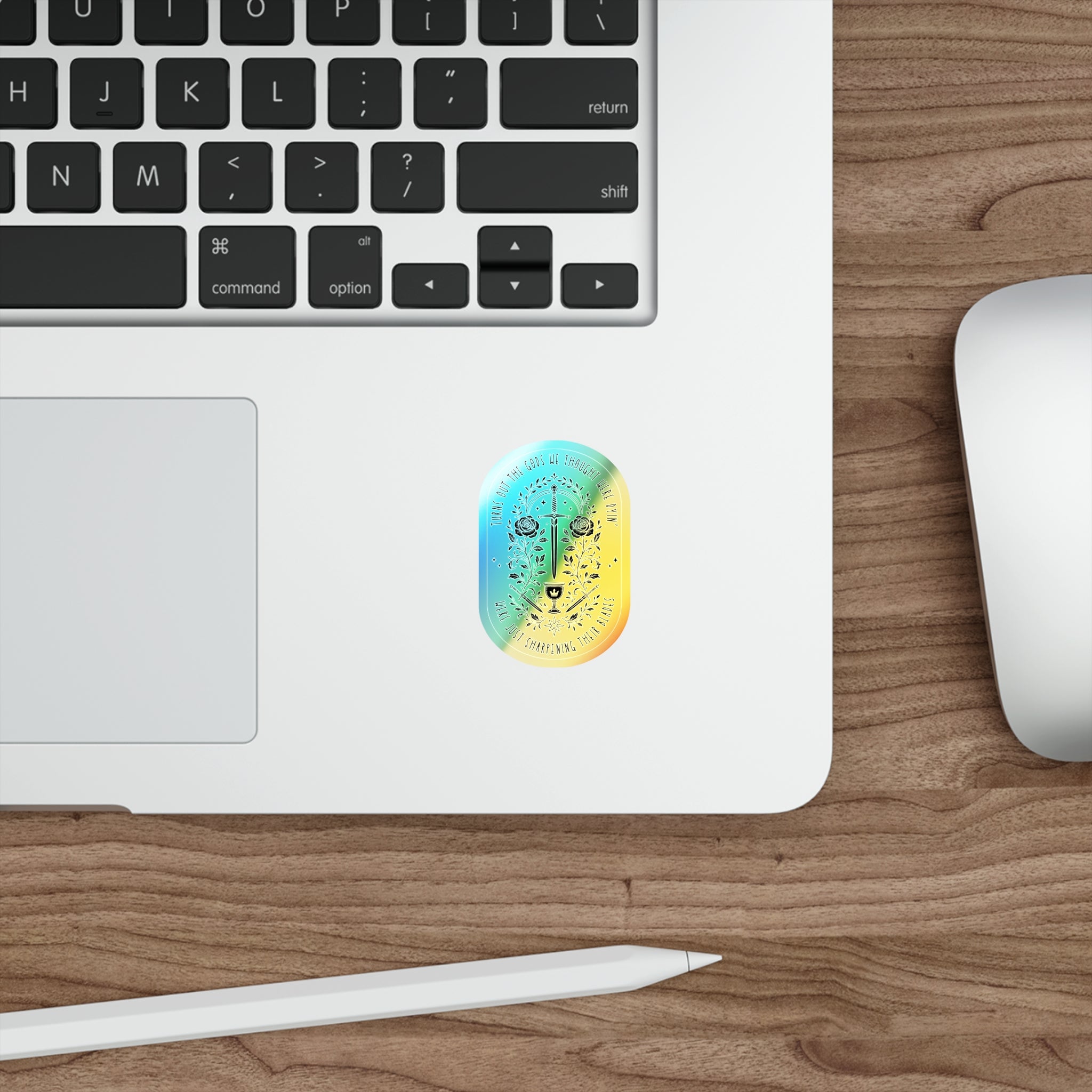 Sharpening Their Blades – Sticker (Rainbow Holo Look)