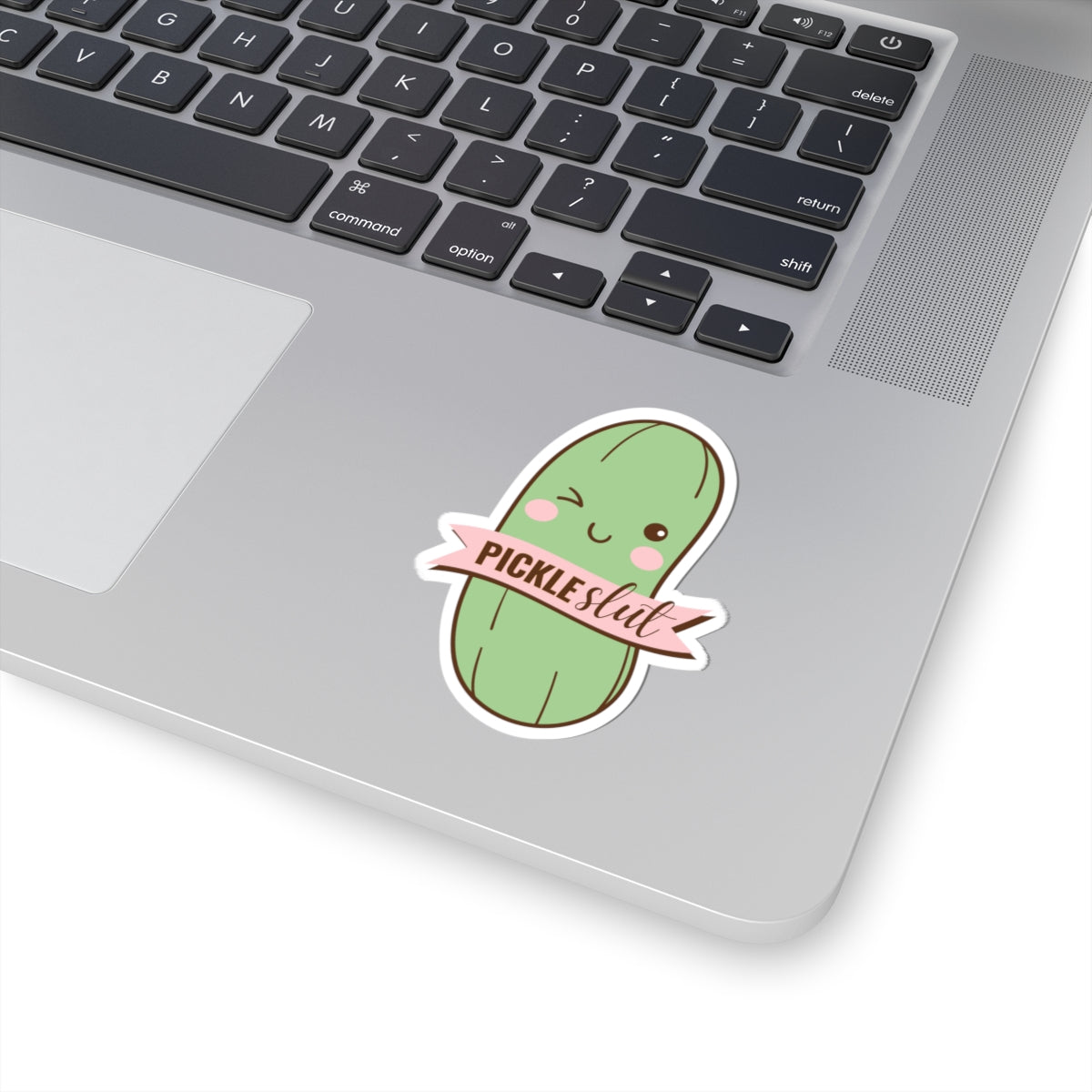 Cute Pickle Slut Kiss-Cut Stickers, Fun Laptop Decals, Kawaii Cucumber Stickers, Unique Gifts for Veggie Lovers, Playful Accessories