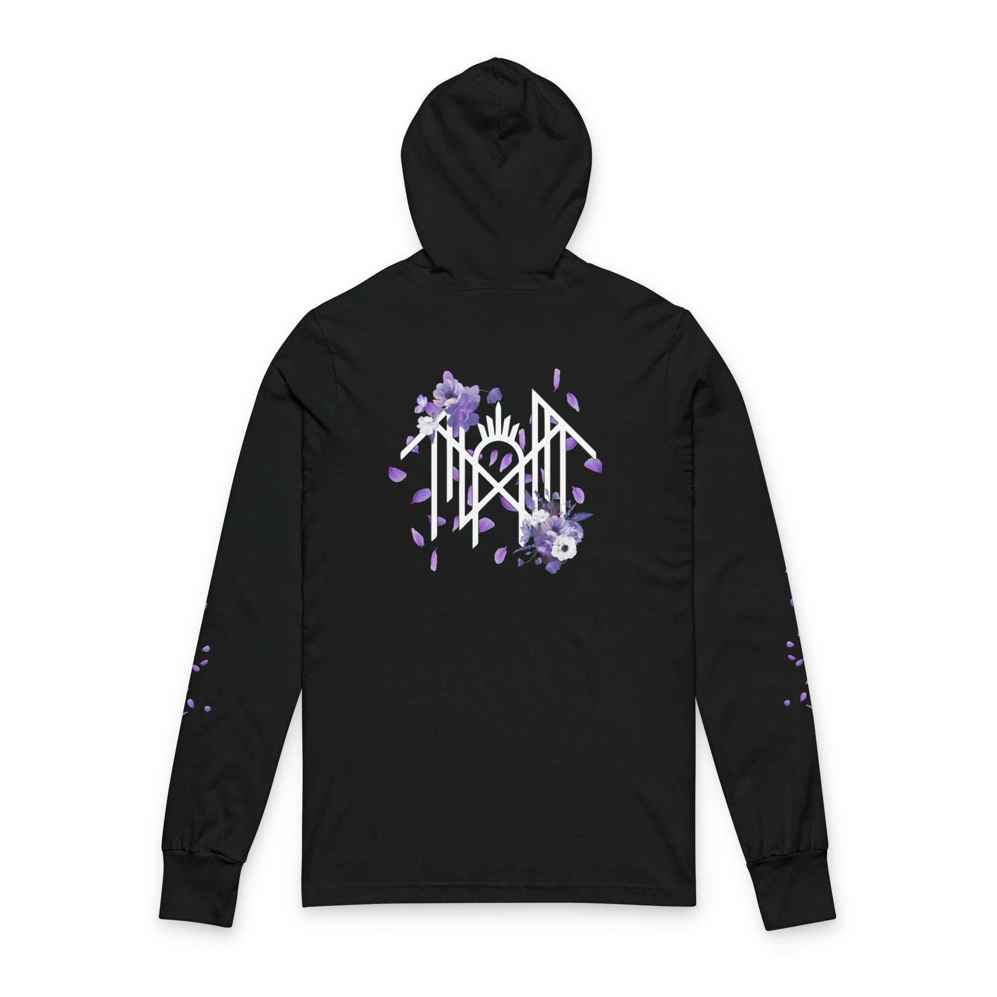 Unisex Hooded Long Sleeve Tee, Casual Streetwear, Music Merchandise, Concert Apparel, Goth Aesthetic, Cozy Gift