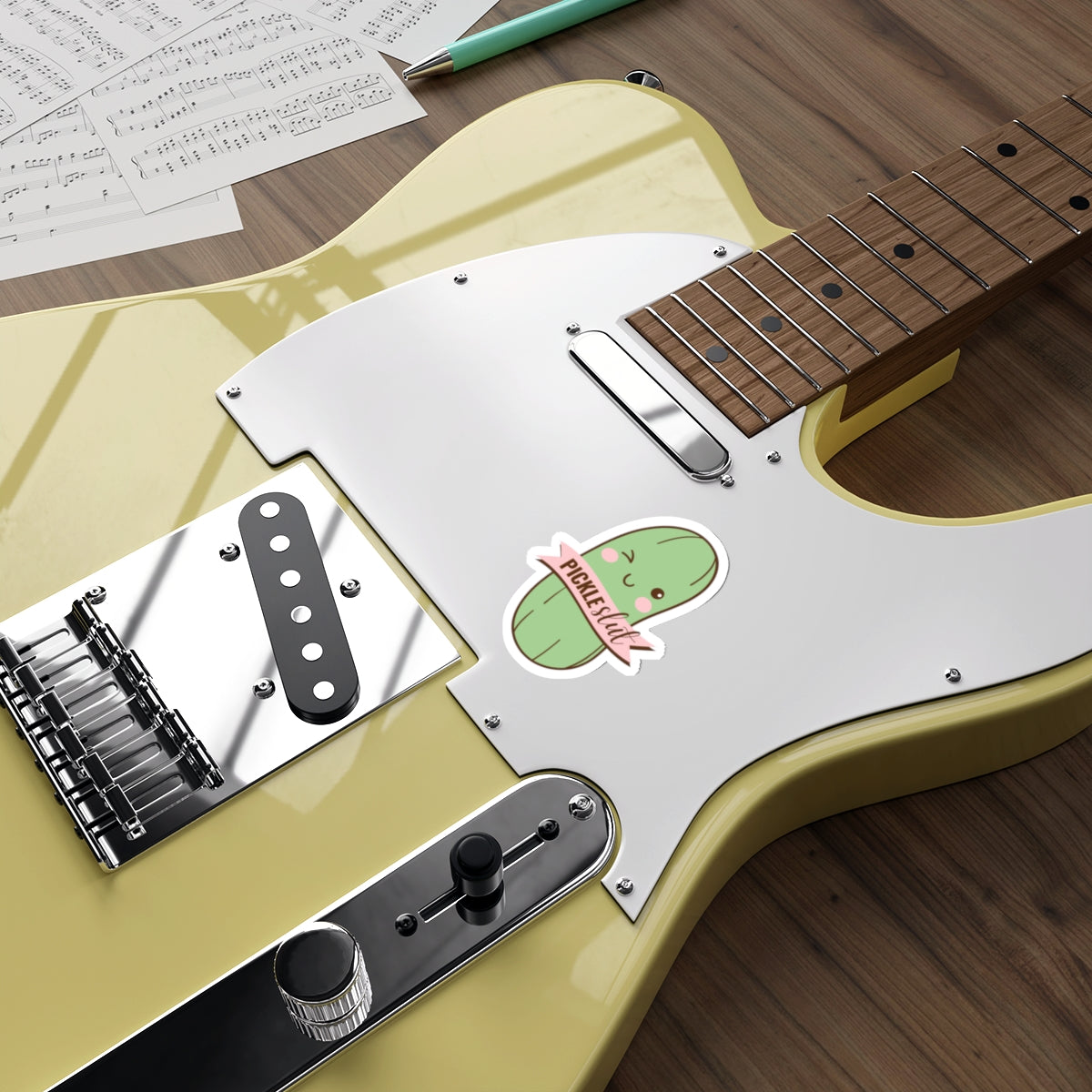 Pickle Slut Die-Cut Stickers | Cute Laptop Decor, Fun Gift for Foodies, Stickers for Water Bottles, Quirky Home Decor
