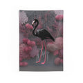 Dark Flamingo Indoor Wall Tapestry, Goth, Black Flamingo
