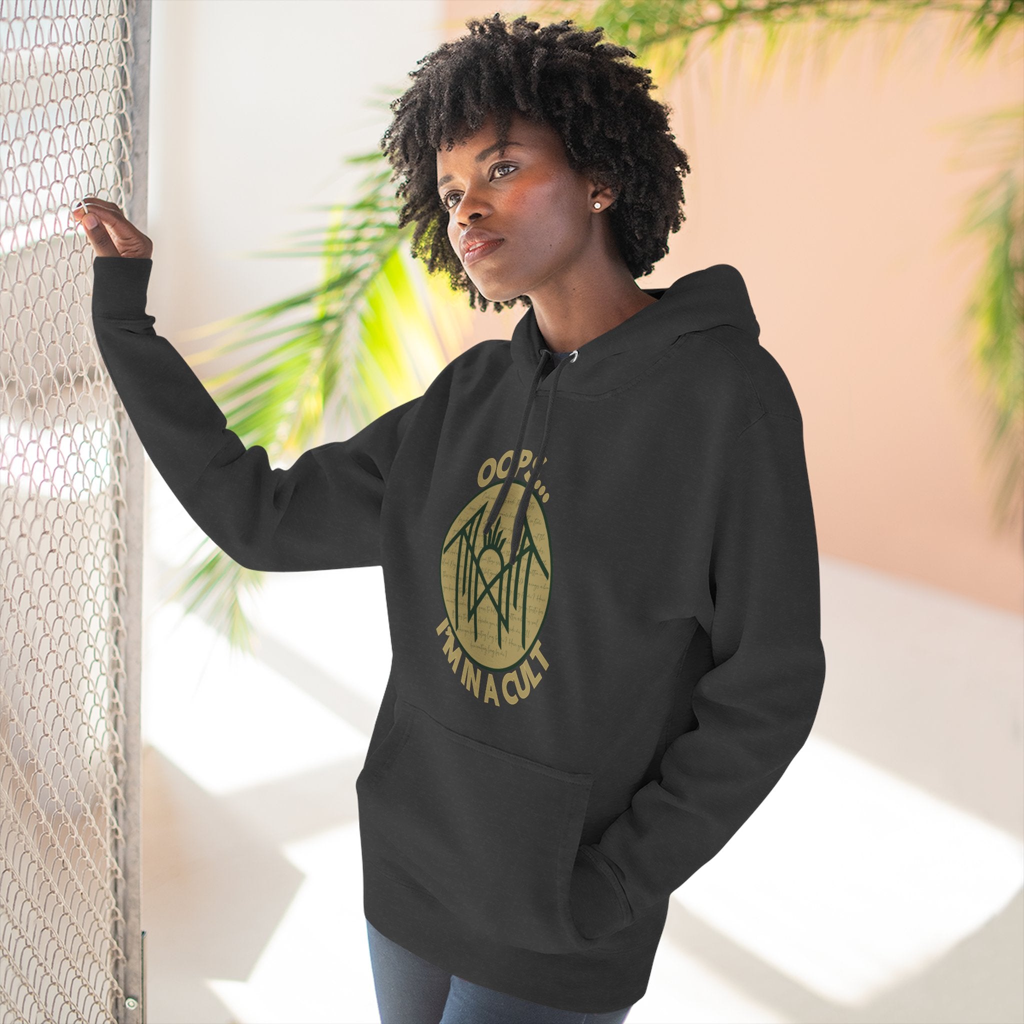 Funny Three-Panel Fleece Hoodie – Cozy Gift for Friends, Casual Wear, Birthday Present, Personalized Style