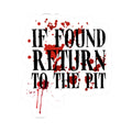 If Found, Return to the Pit Sticker | Emo Punk Rock Vinyl Decal | Scene Aesthetic Laptop & Water Bottle Sticker
