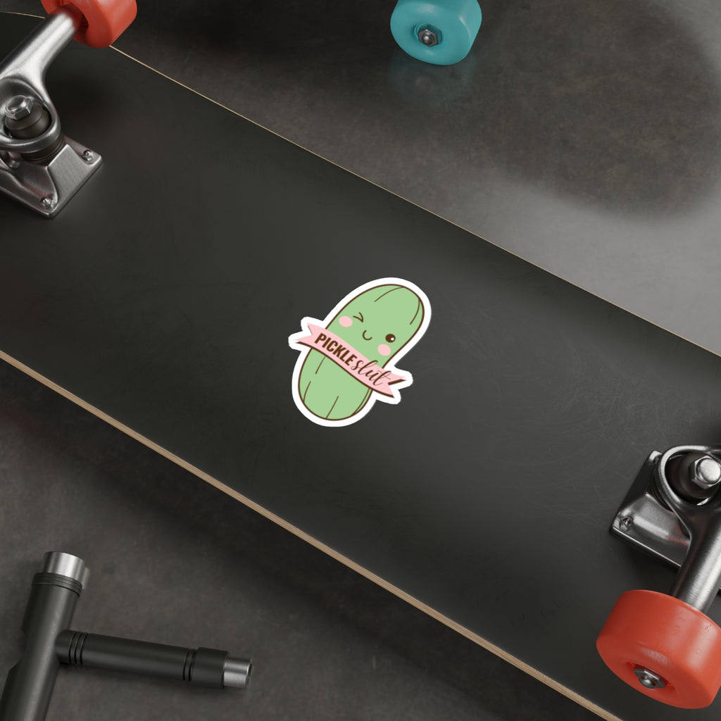 Pickle Slut Die-Cut Stickers | Cute Laptop Decor, Fun Gift for Foodies, Stickers for Water Bottles, Quirky Home Decor