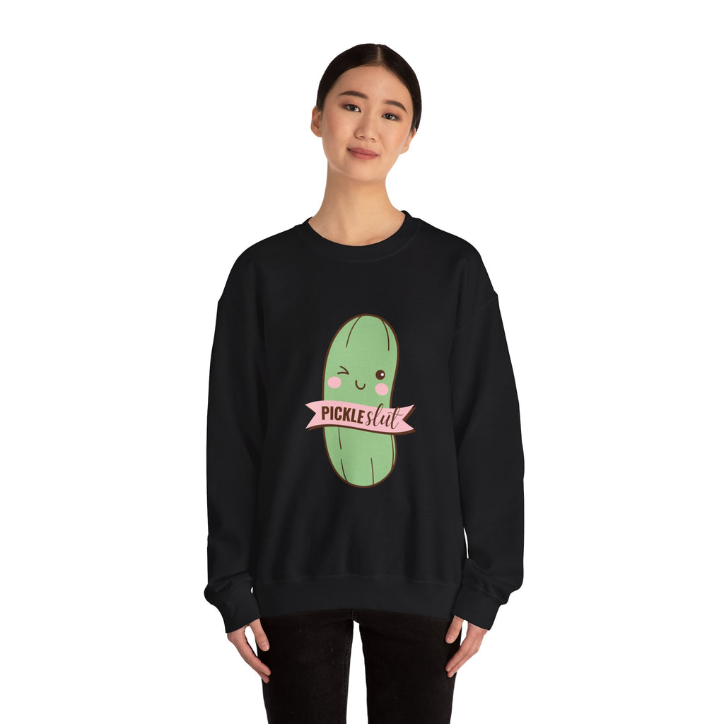 Pickle Lover Crewneck Sweatshirt, Cute Gifting for Foodies, Unisex Funny Sweatshirt, Quirky Casual Wear, Ideal for Birthdays