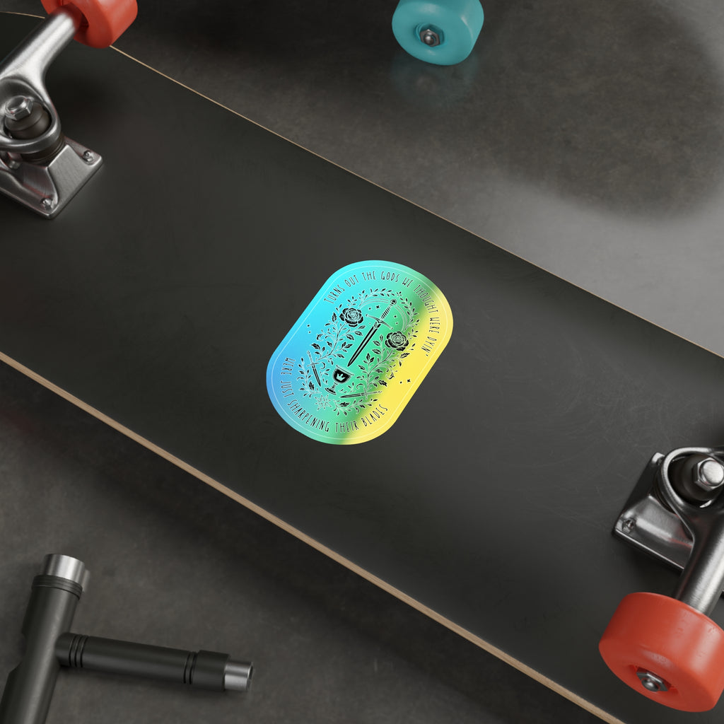 Sharpening Their Blades – Sticker (Rainbow Holo Look)