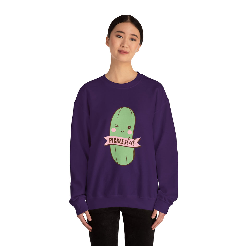Pickle Lover Crewneck Sweatshirt, Cute Gifting for Foodies, Unisex Funny Sweatshirt, Quirky Casual Wear, Ideal for Birthdays