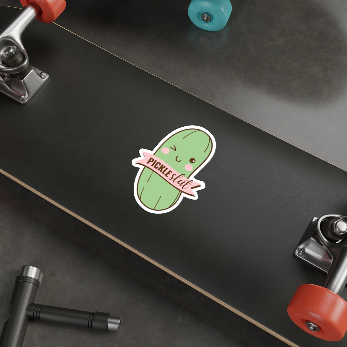 Pickle Slut Die-Cut Stickers | Cute Laptop Decor, Fun Gift for Foodies, Stickers for Water Bottles, Quirky Home Decor