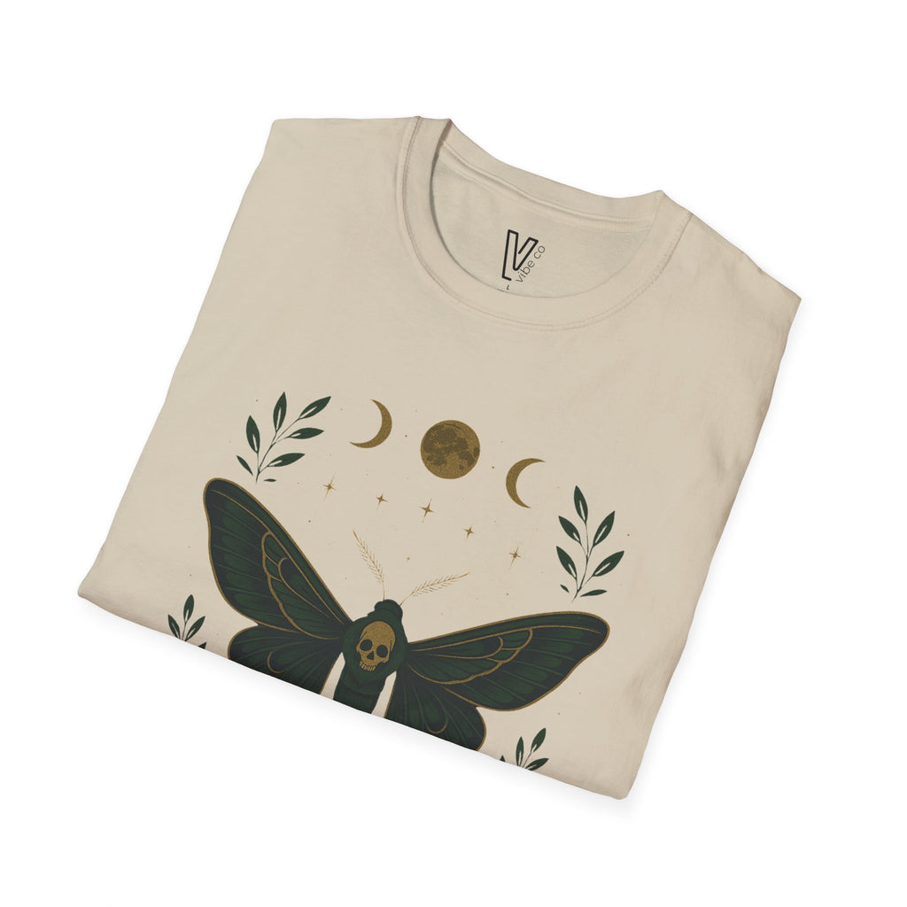 Mystical Moth T-Shirt, Dark Aesthetic Tee, Moon Phases Shirt, Nature Lover Gift, Alternative Fashion Top