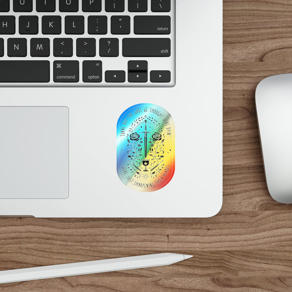 Sharpening Their Blades – Sticker (Rainbow Holo Look)