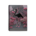 Dark Flamingo Spiral Notebook - Ruled Line