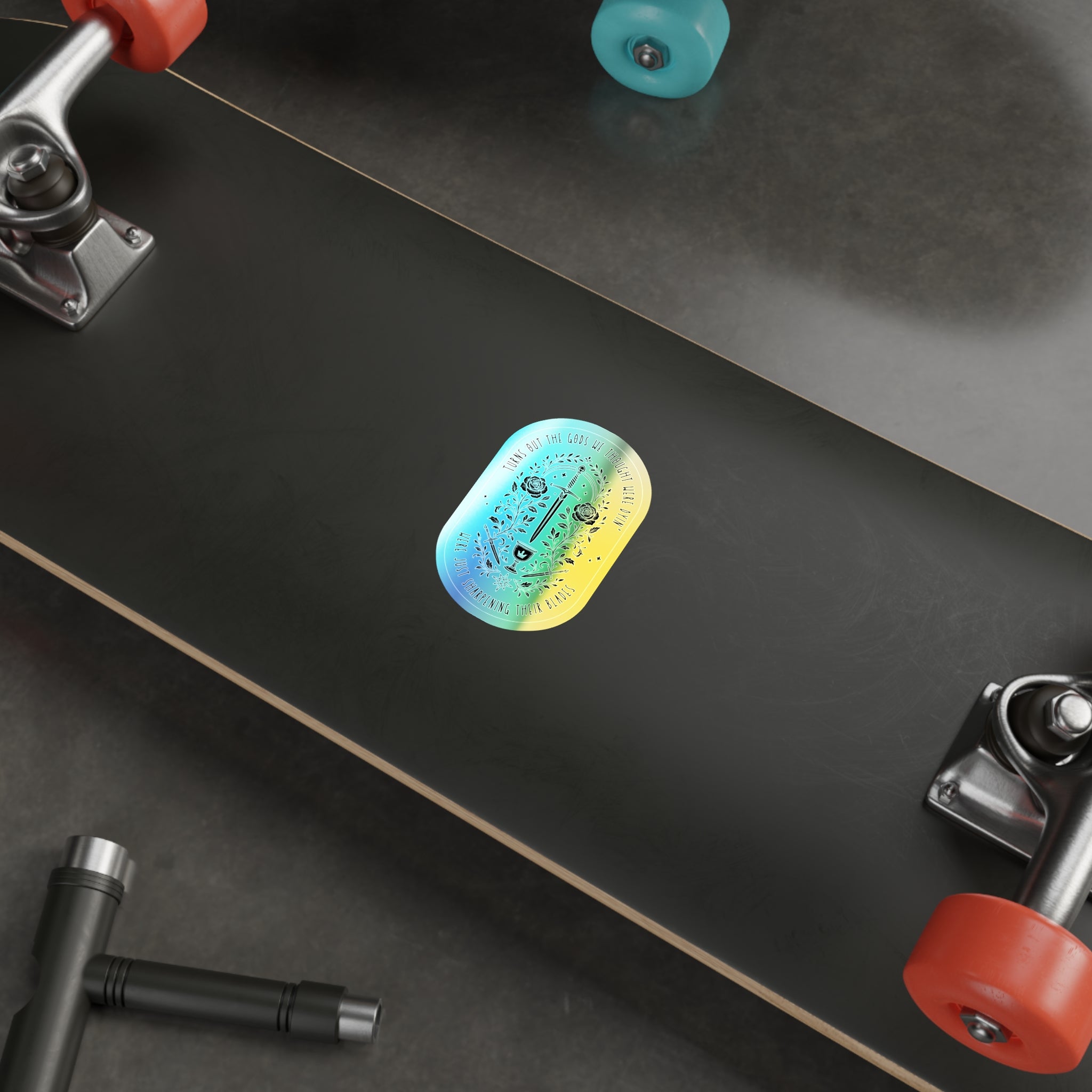Sharpening Their Blades – Sticker (Rainbow Holo Look)