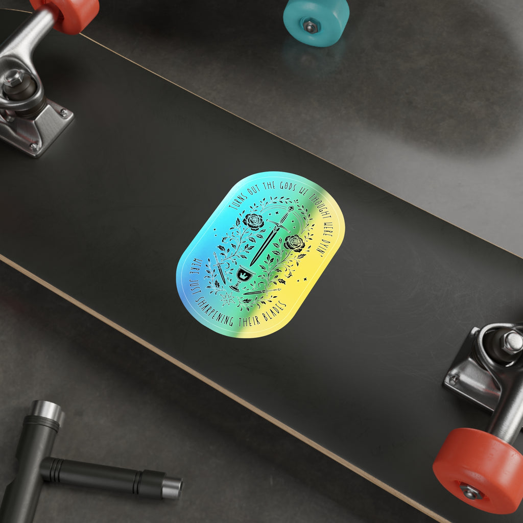 Sharpening Their Blades – Sticker (Rainbow Holo Look)