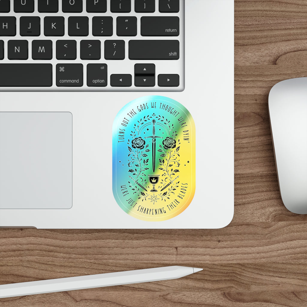 Sharpening Their Blades – Sticker (Rainbow Holo Look)