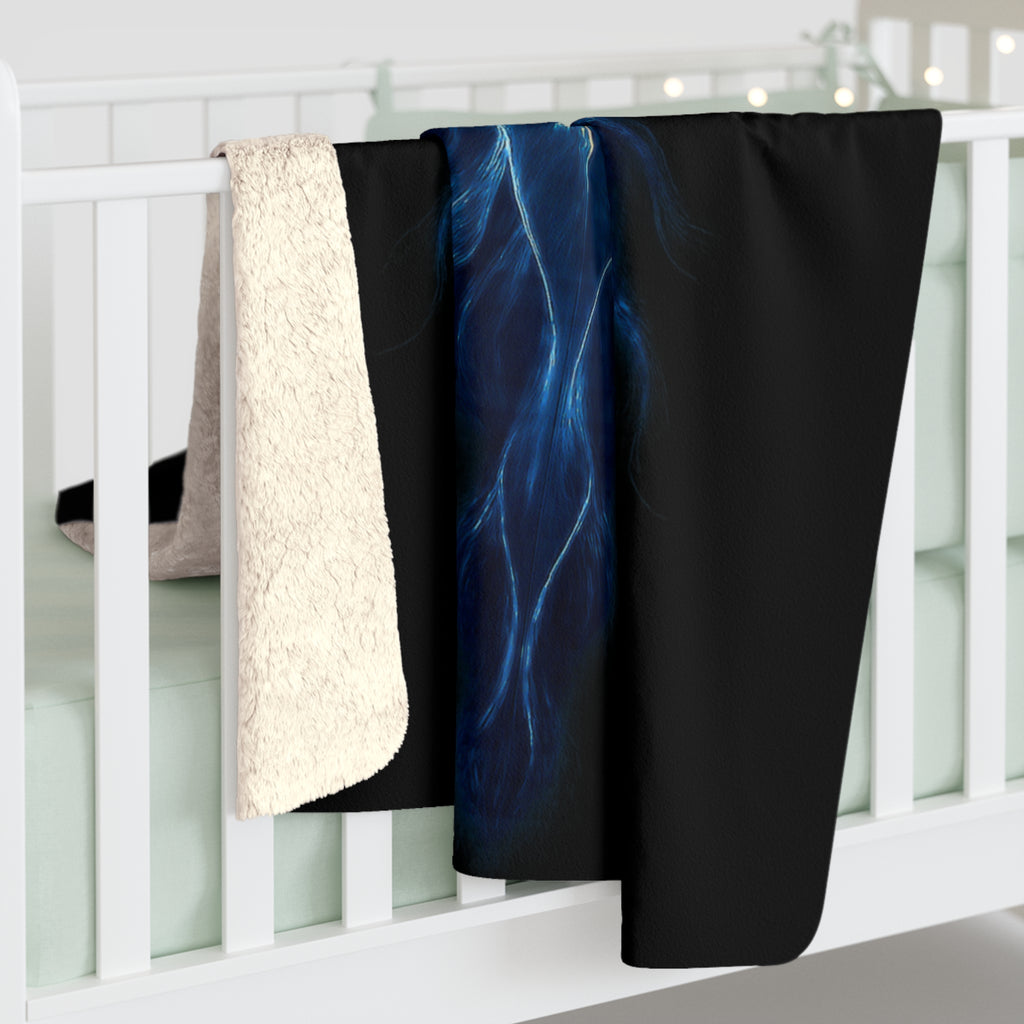 Damocles Sherpa Fleece Blanket | Spectral Devotion Collection – Soft Cozy Throw for Couch, Warm Winter Home Decor Gift