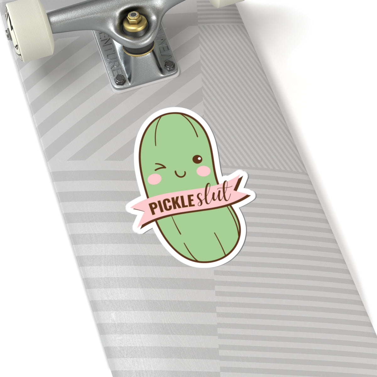 Cute Pickle Slut Kiss-Cut Stickers, Fun Laptop Decals, Kawaii Cucumber Stickers, Unique Gifts for Veggie Lovers, Playful Accessories