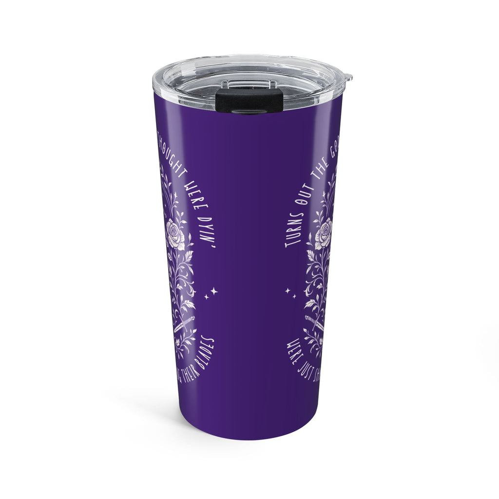 “Sharpening Their Blades” | Gothic Sword Floral Tumbler 20oz